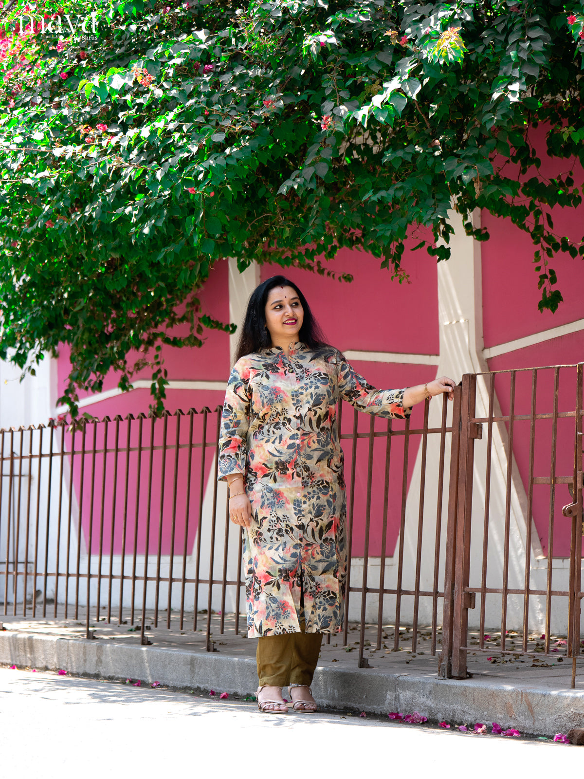 Multi Floral Printed colour Rayon Kurti