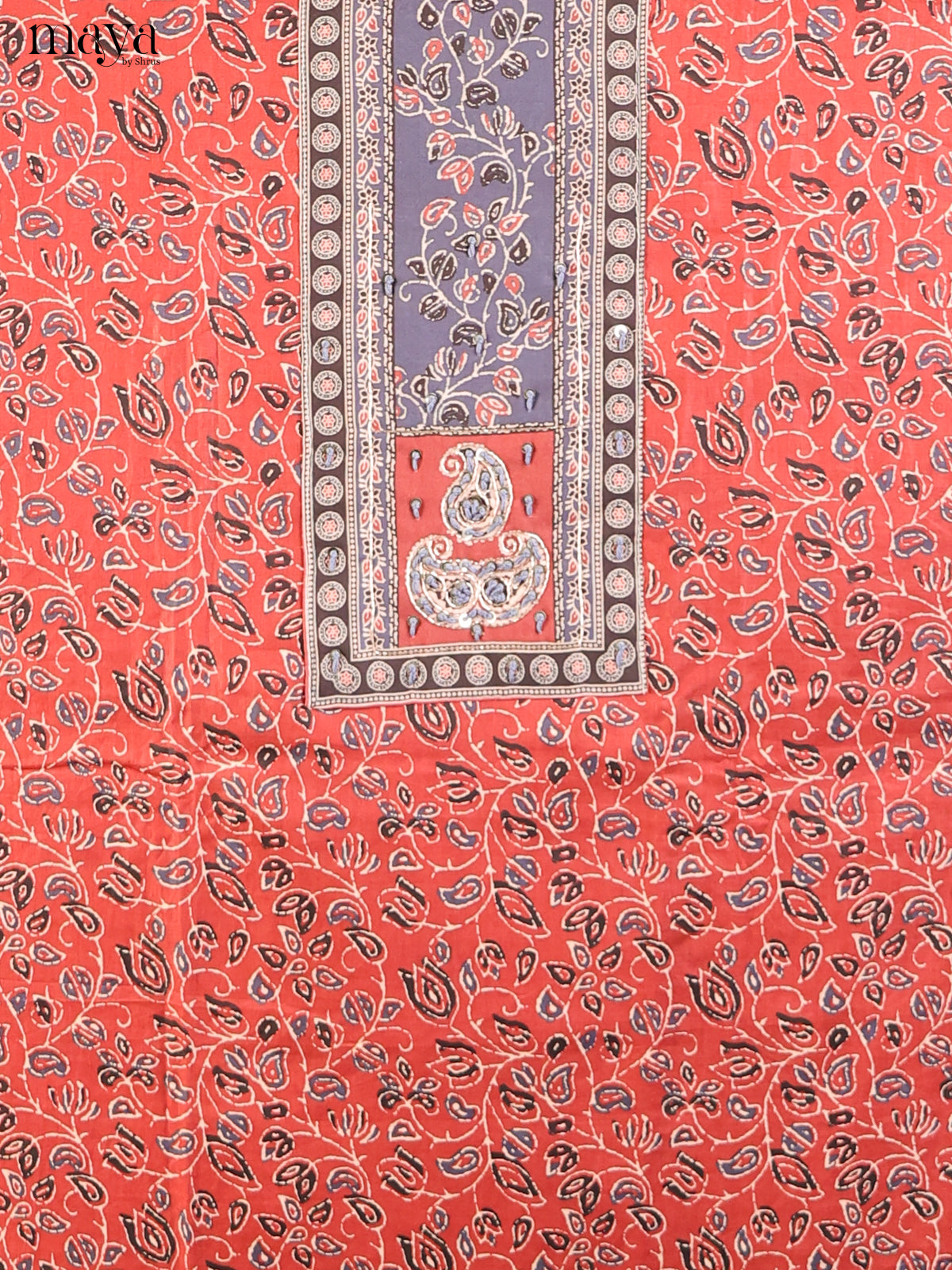 Red & Blue - Cotton salwar