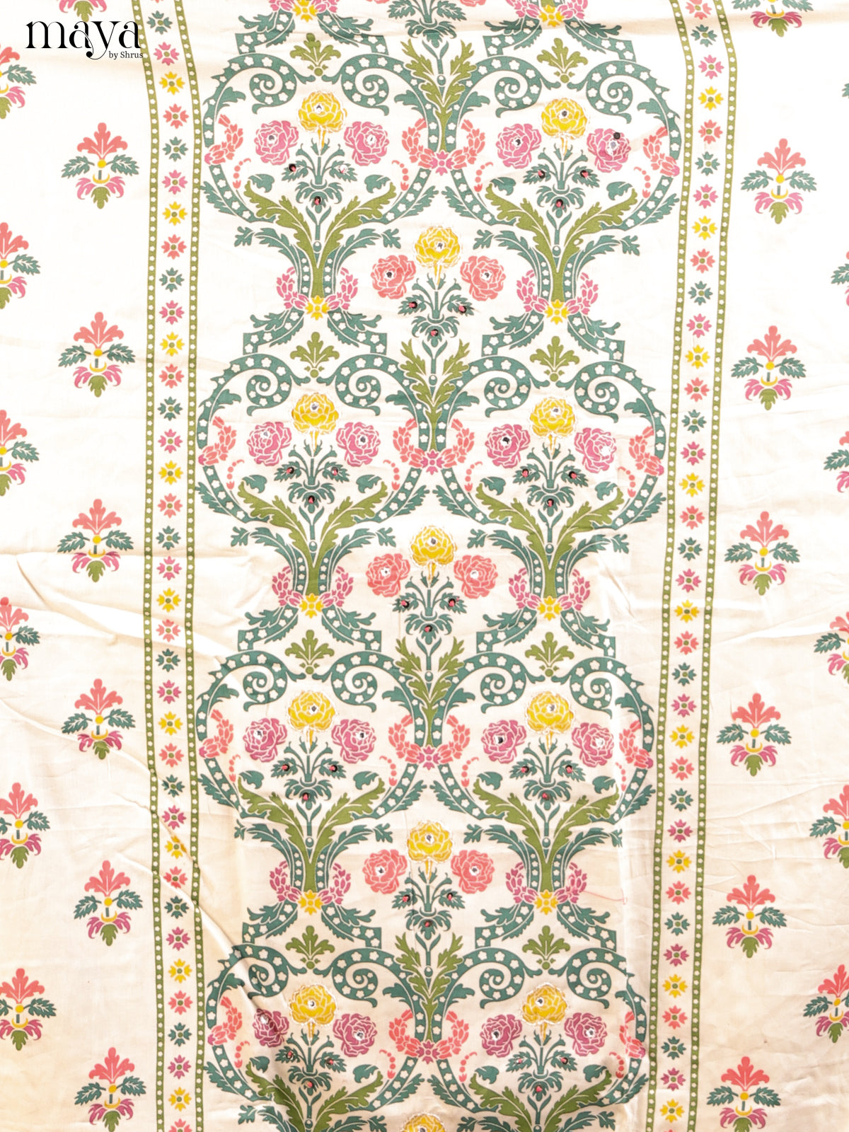 Cream & Pink - Cotton salwar