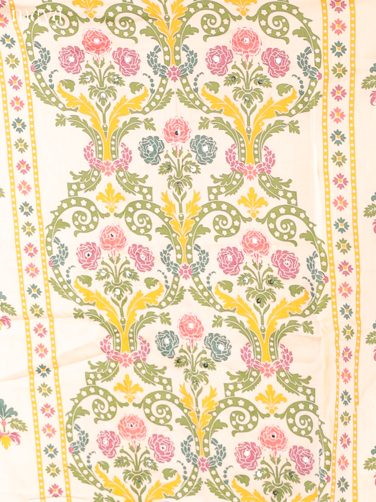 Cream & Green - Cotton salwar