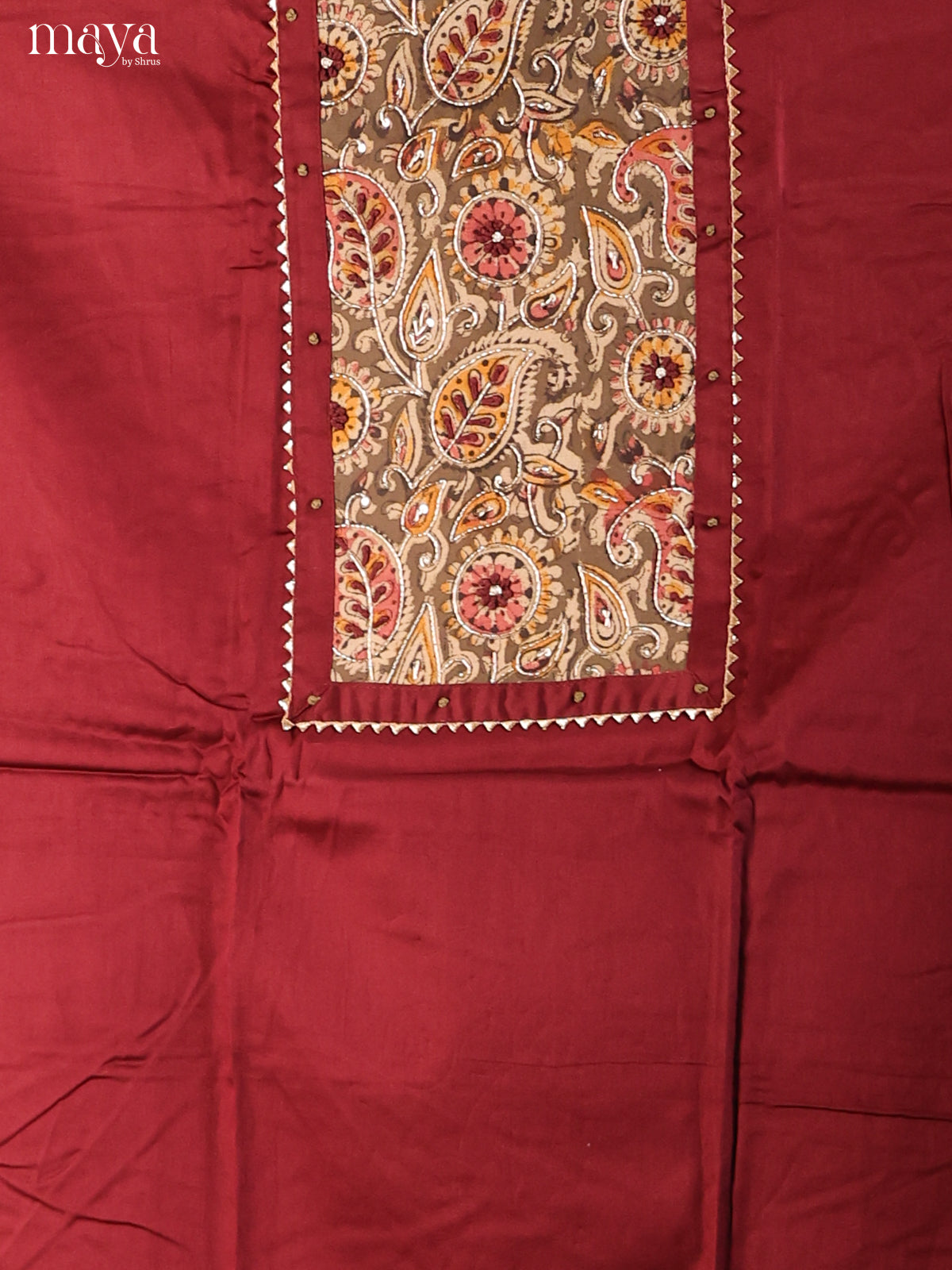 Maroon & Green - Cotton salwar