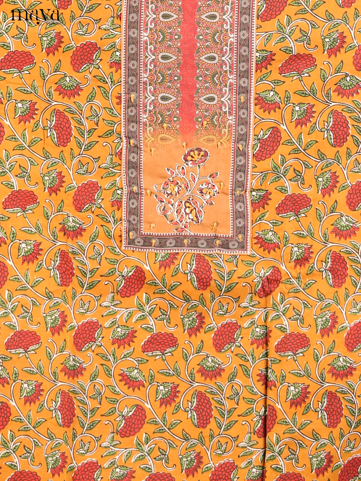 Mustard & Red - Cotton salwar
