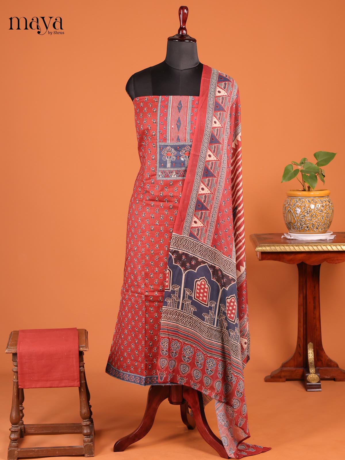 Red - Cotton salwar