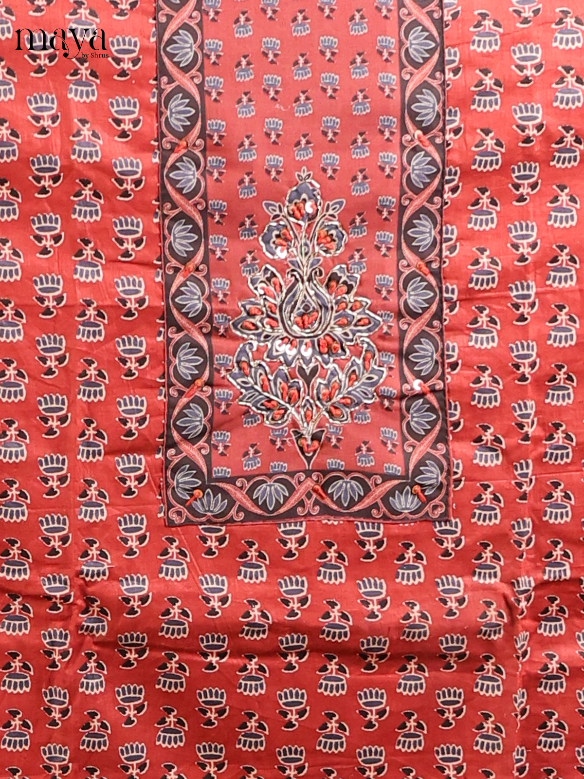 Red & Grey - MDD21010 - Cotton salwar