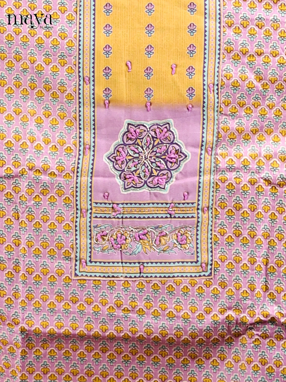 Lavender & Yellow - MDD21019 - Cotton salwar