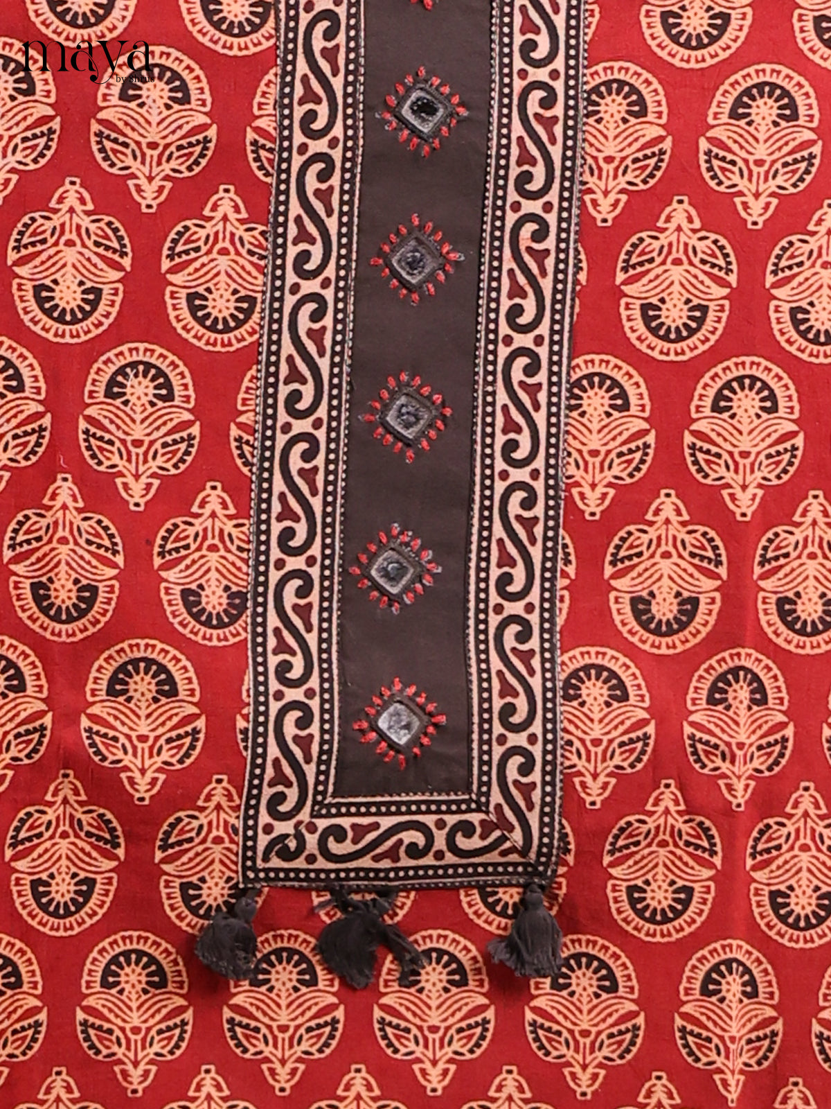 Red & Black MDD21034 - Ajrakh Salwar