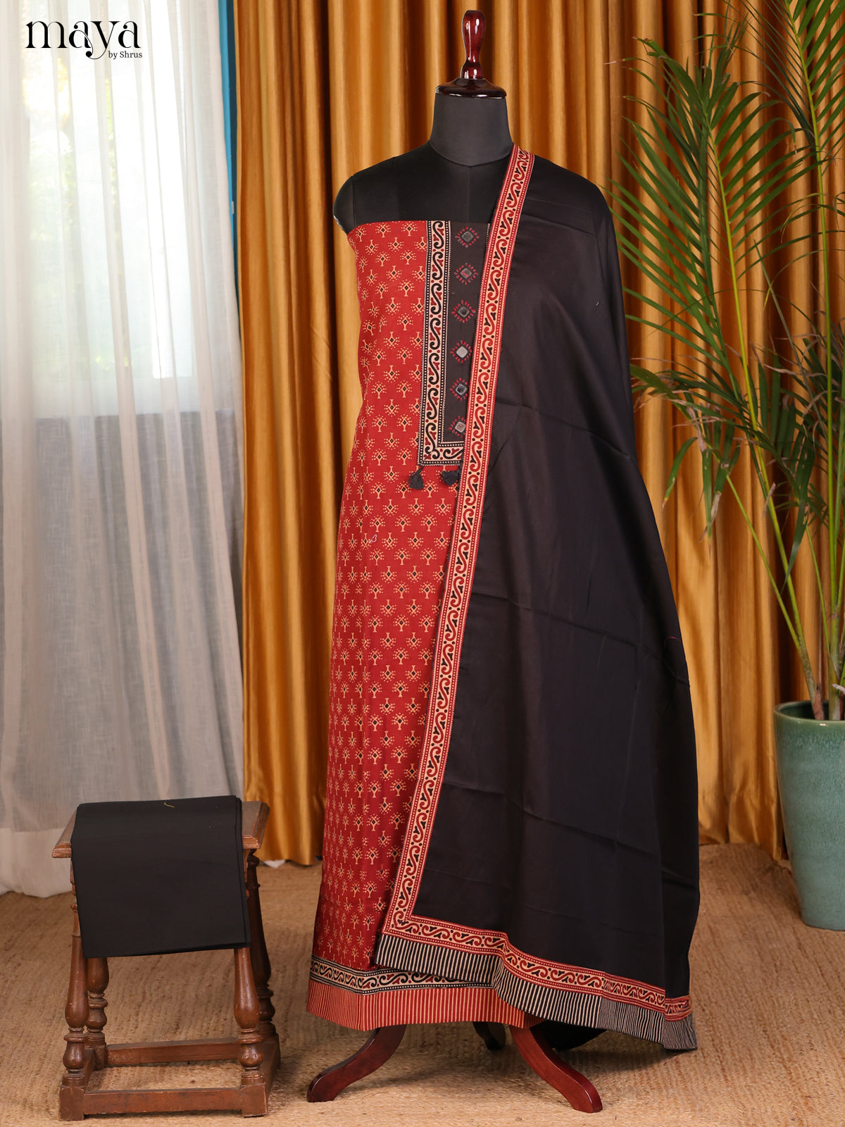 Red & Black - Ajrakh Salwar