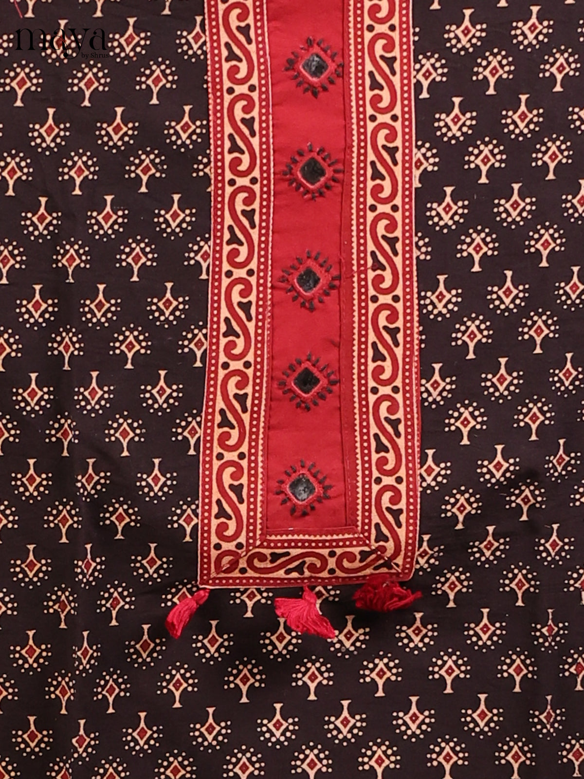 Black & Red - MDD21037 - Ajrakh Salwar