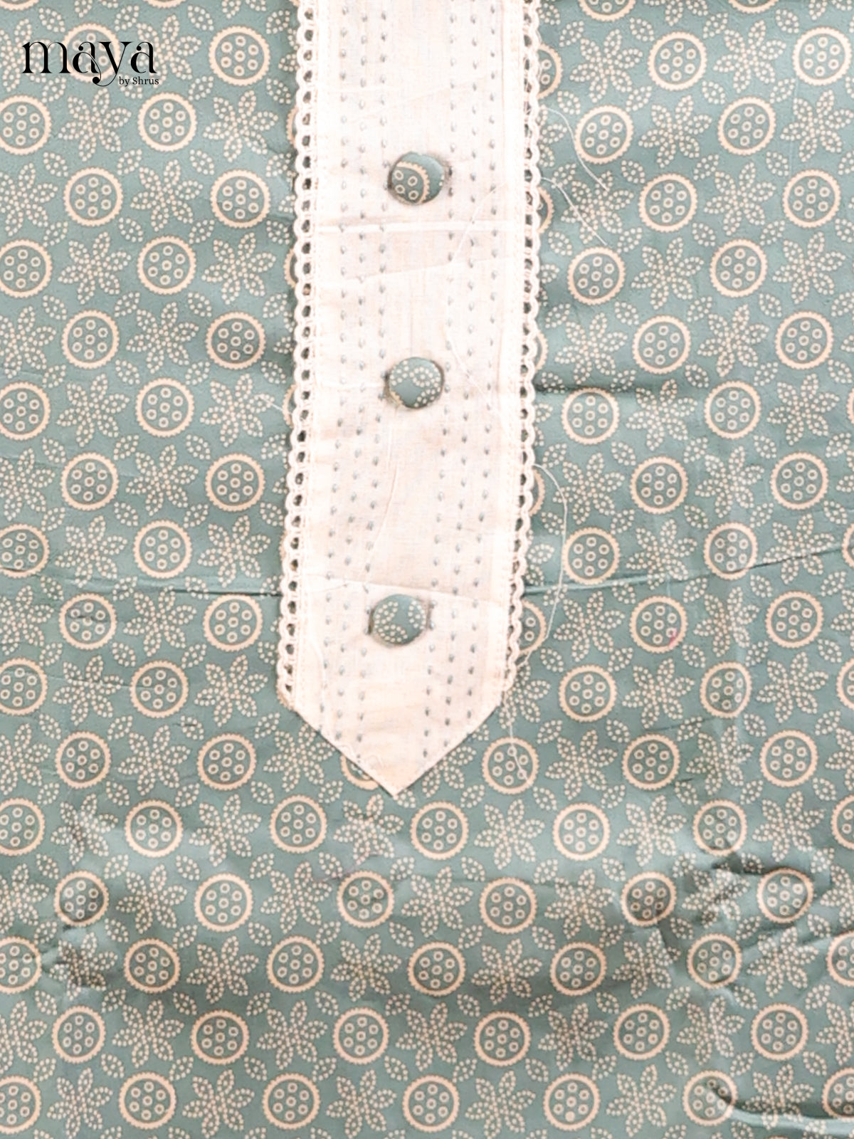 Pastel Green & Cream - MDD21054 - Cotton salwar