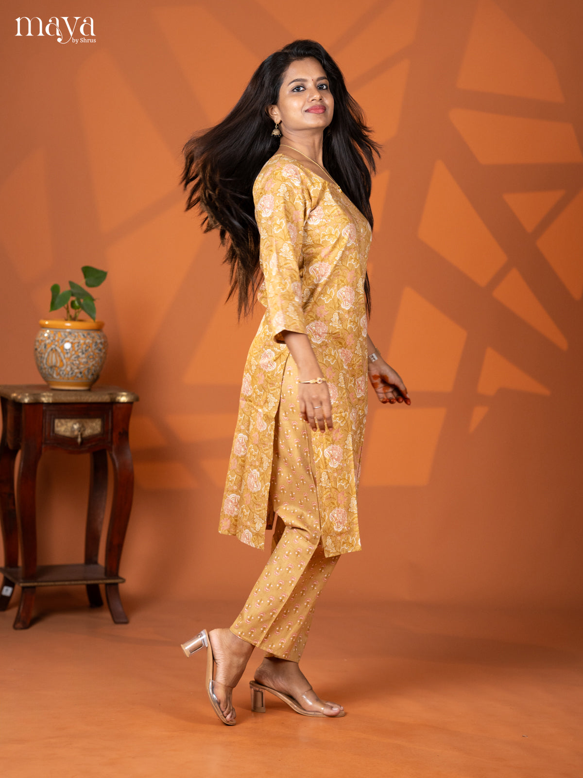 Mustrad Cotton 2pc Floral Print Salwar Suit - Top & Bottom