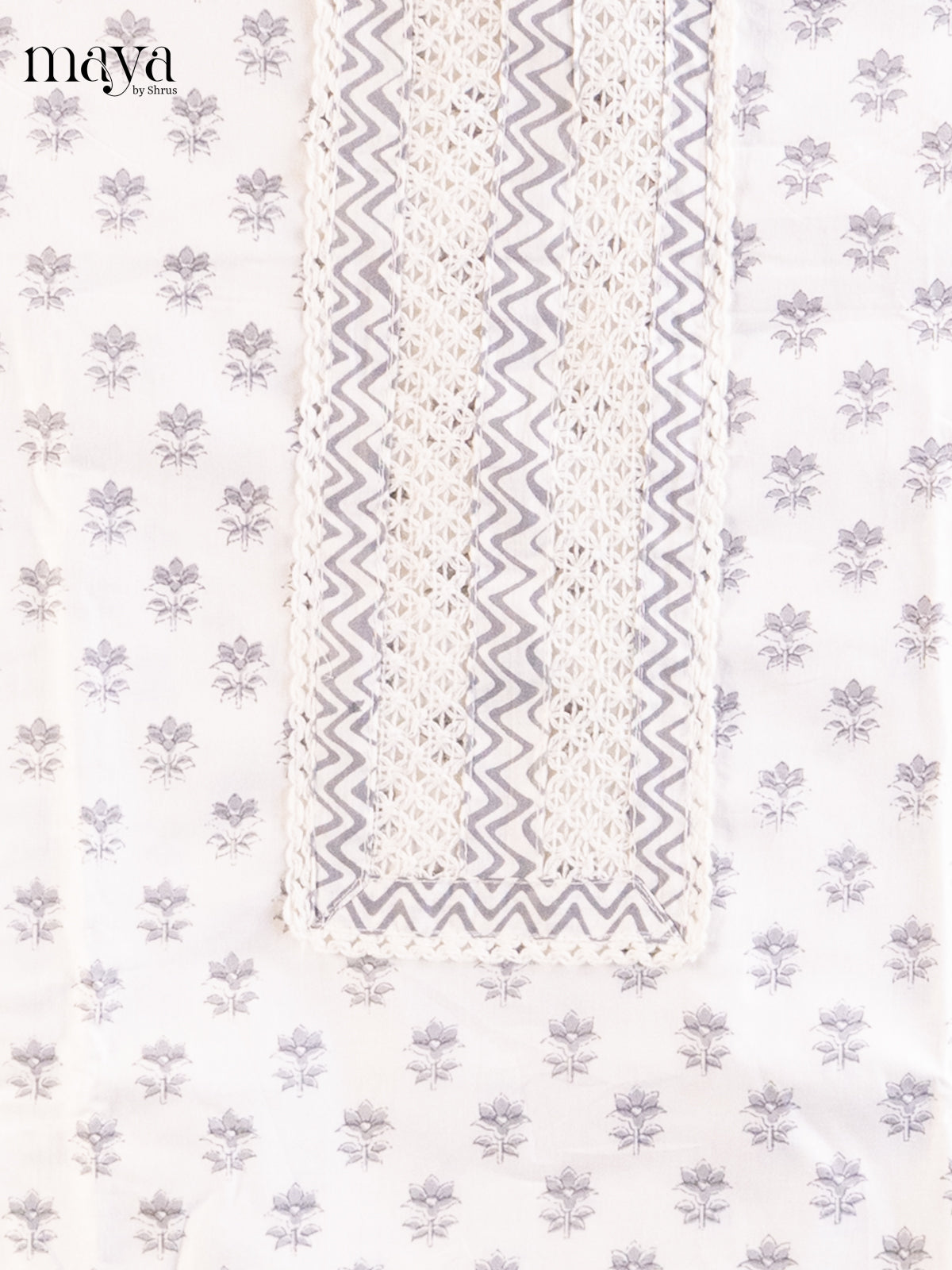 White & Grey- Cotton salwar