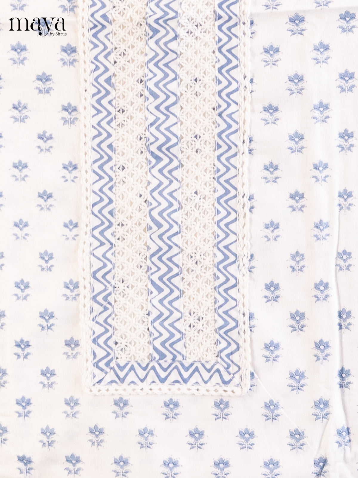White & Blue - Cotton salwar