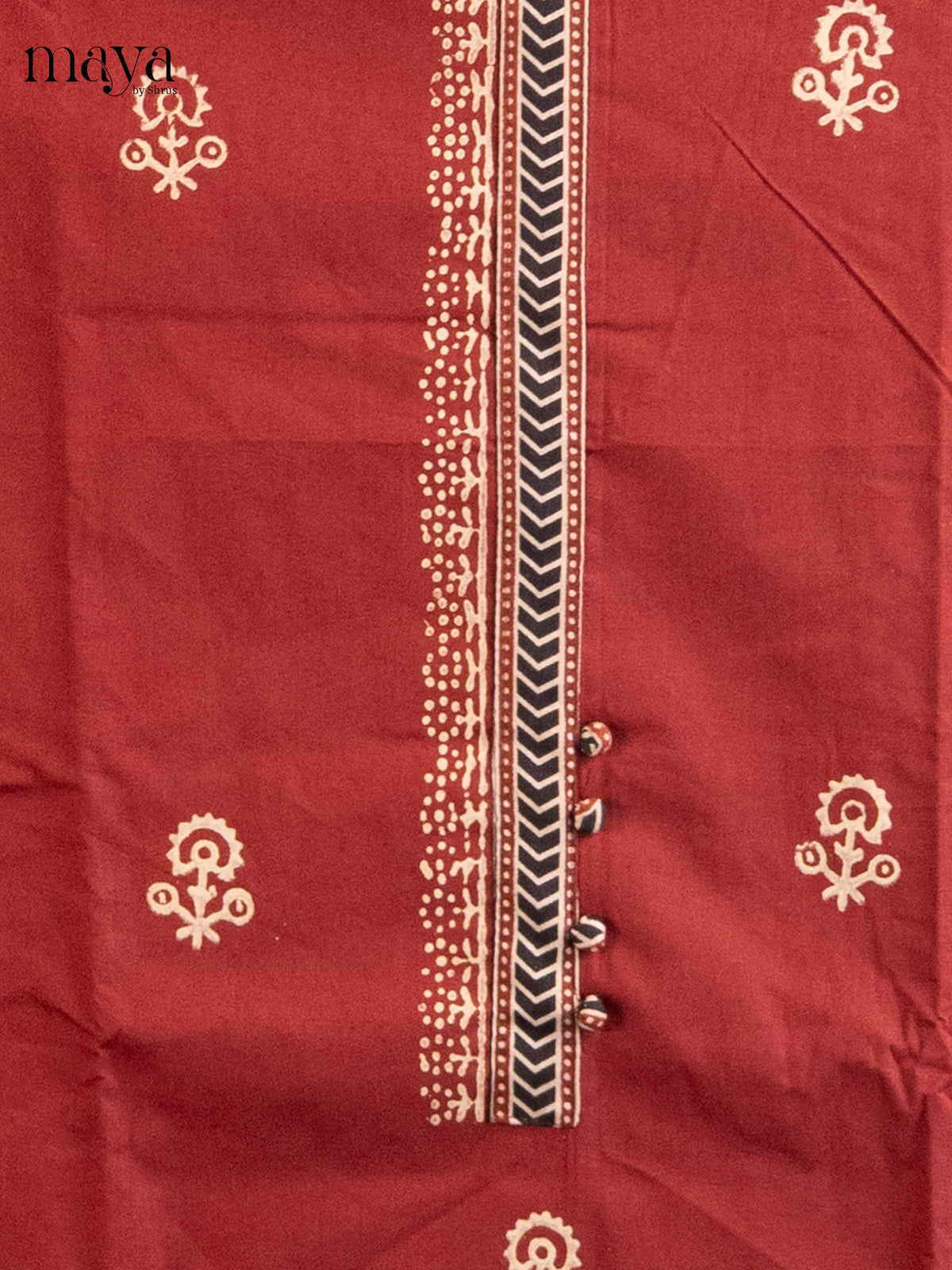 Maroon & Cream - Cotton salwar