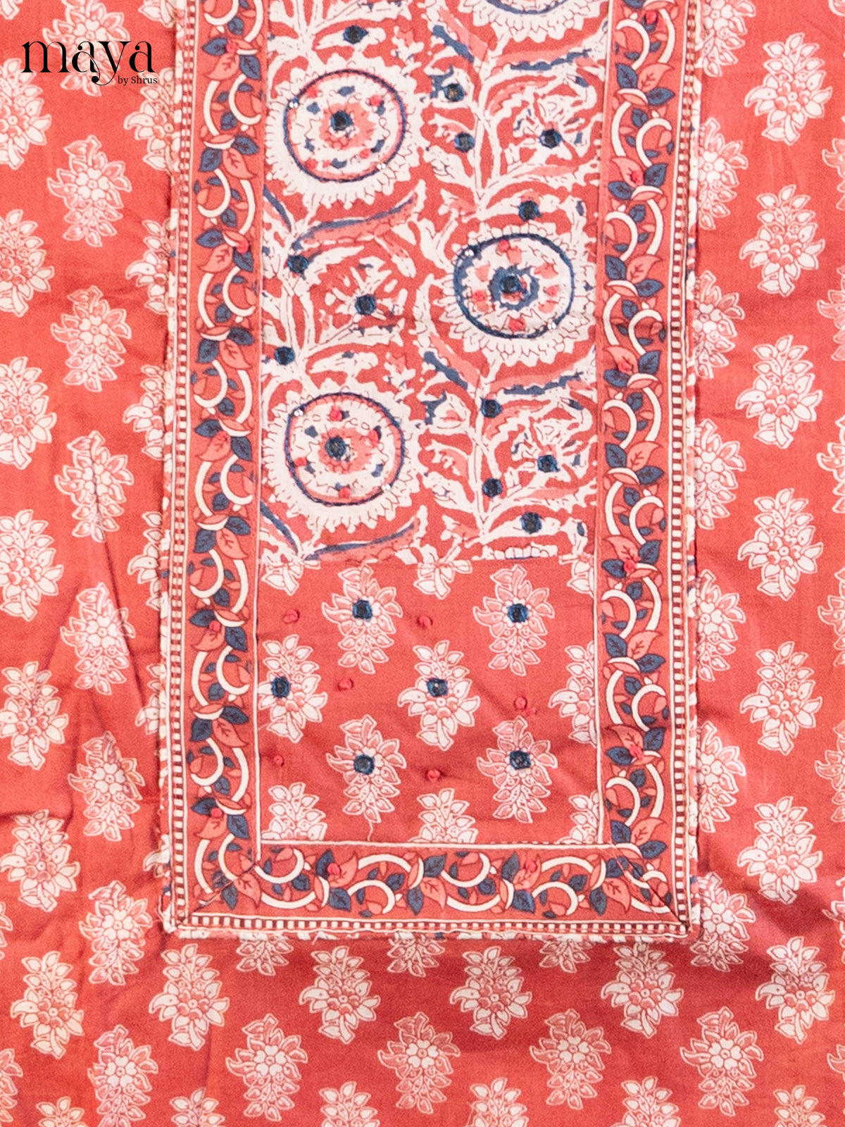 Peachish Orange - Cotton salwar