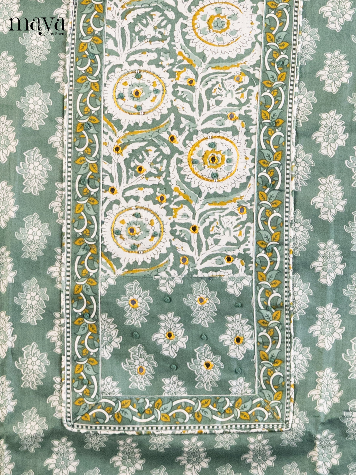 Green & Cream - Cotton salwar