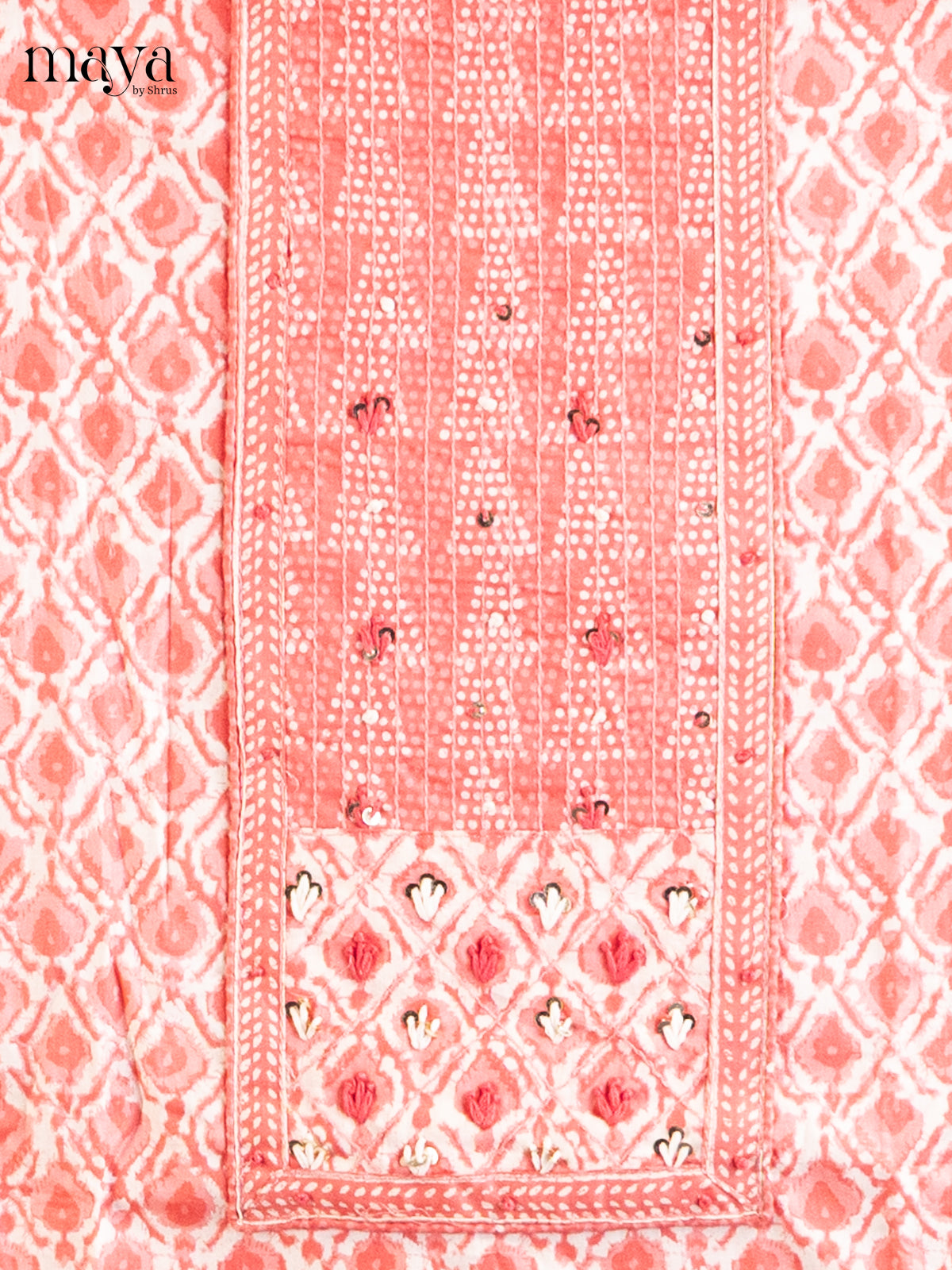 Cream & Pink - Cotton salwar