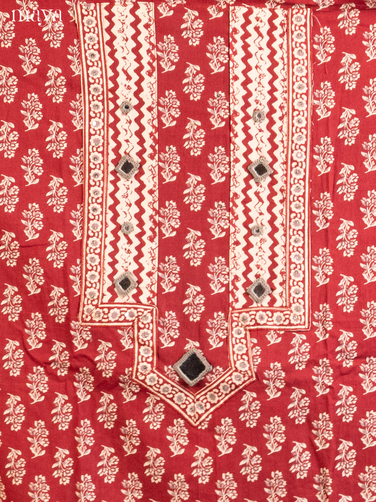 Red & Cream - Cotton salwar