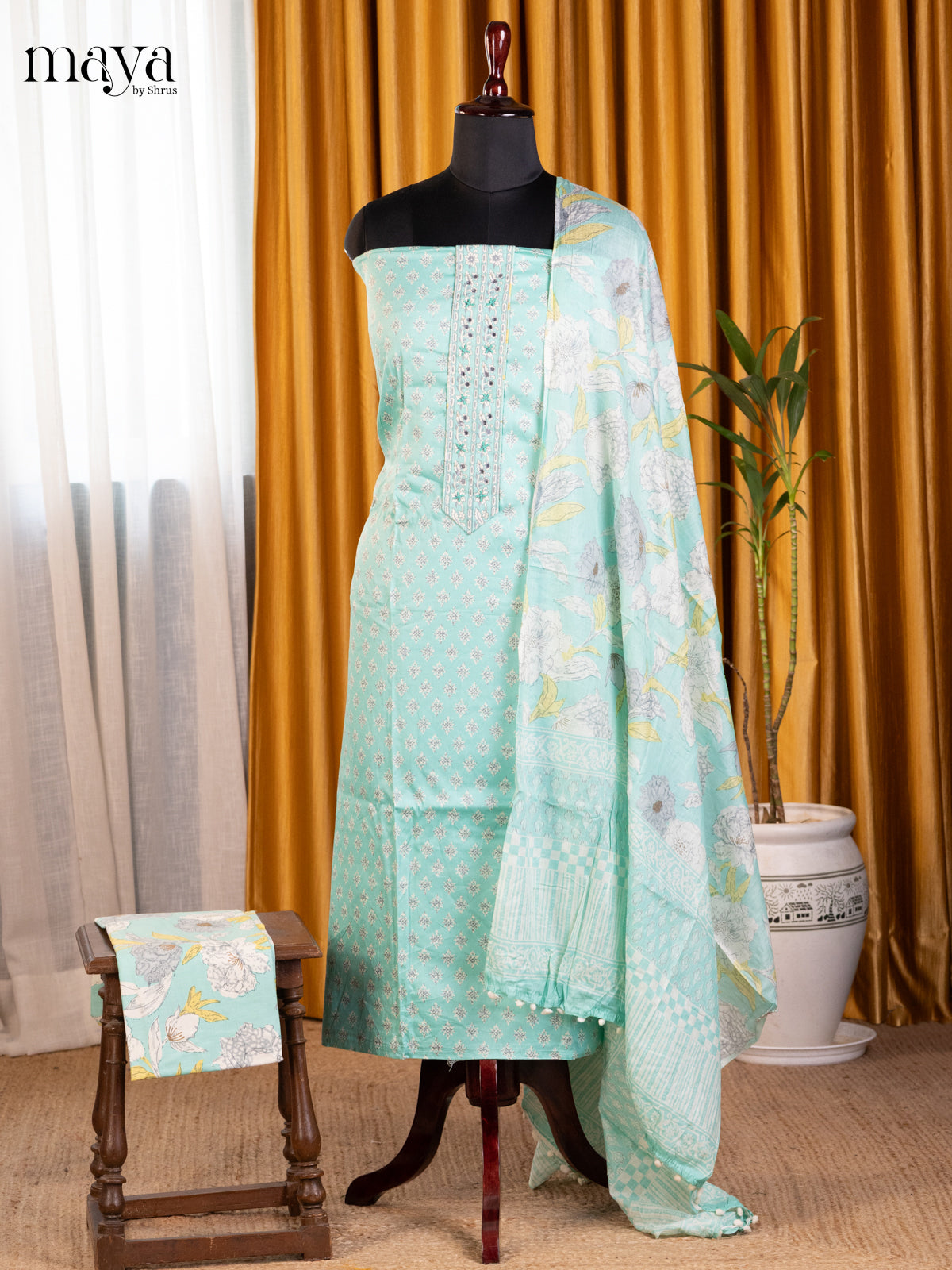 Pastel Green - Cotton salwar