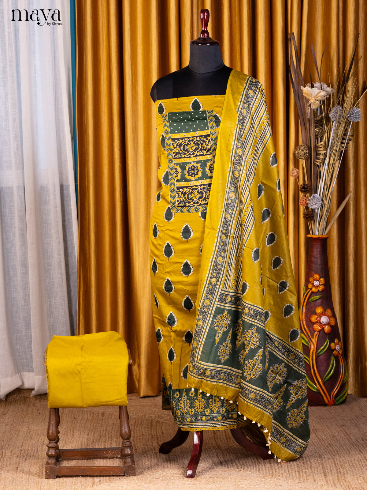 Mustard & Green- Cotton salwar