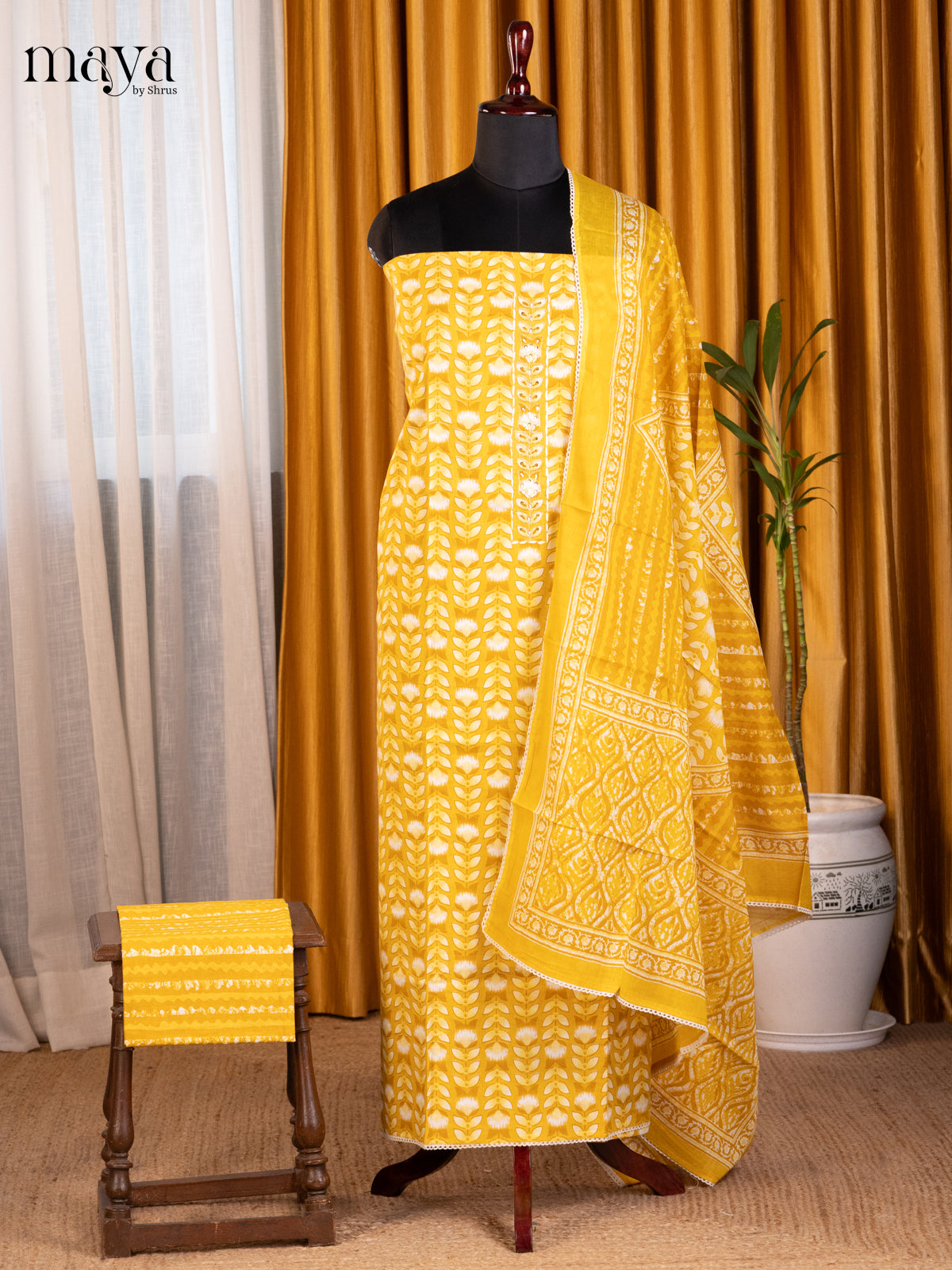 Yellow - Cotton salwar