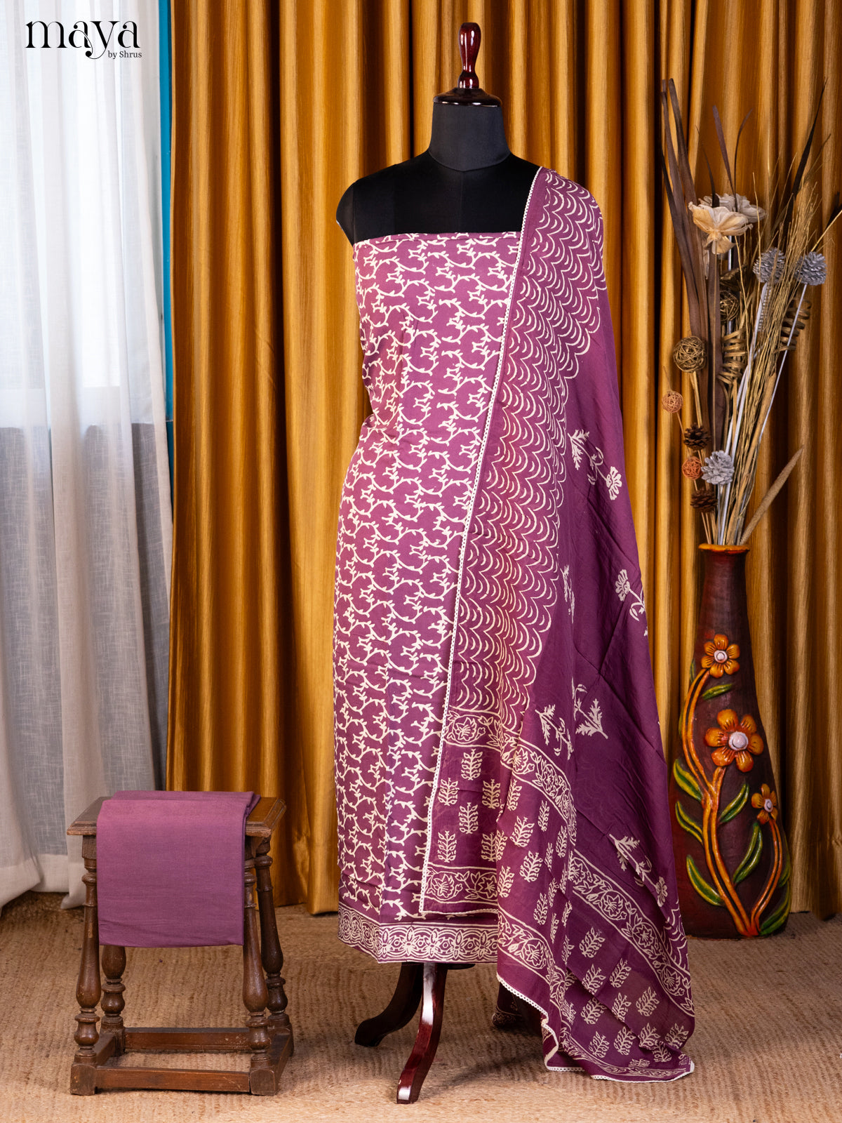 Purple - Cotton salwar