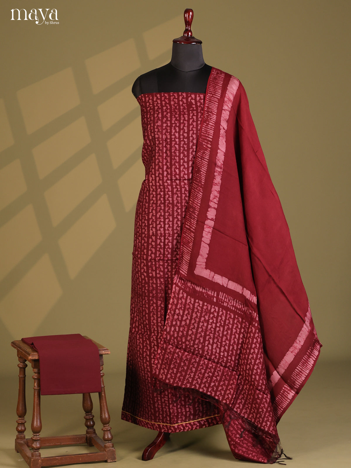 Maroon - Cotton salwar