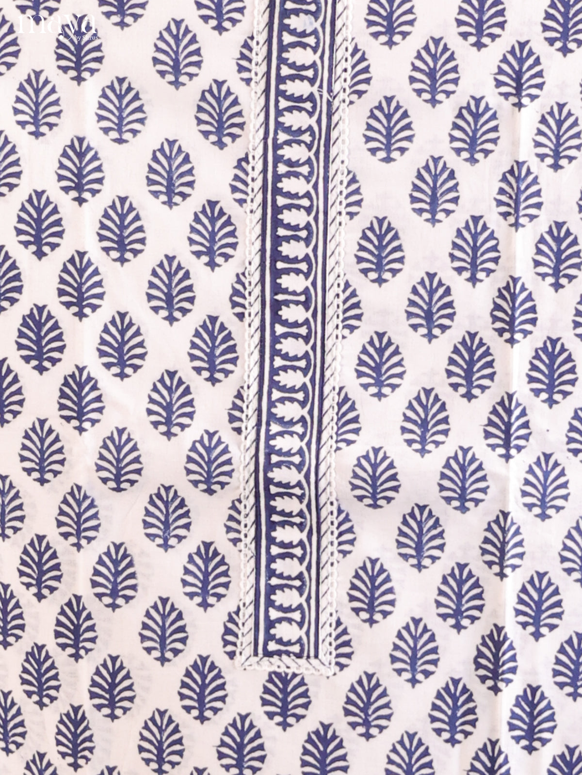 White with Blue- Cotton salwar