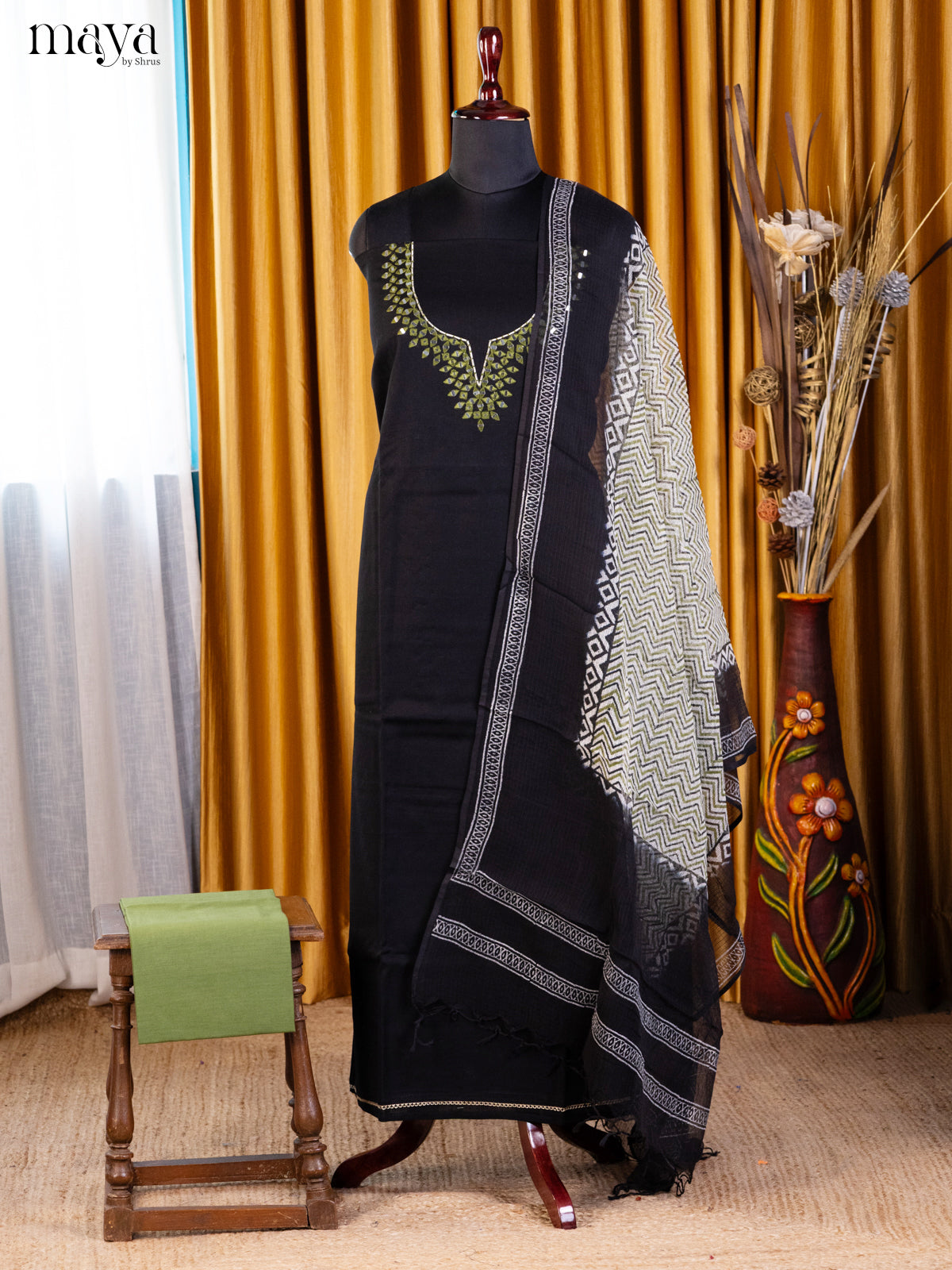 Black & Green- Cotton salwar
