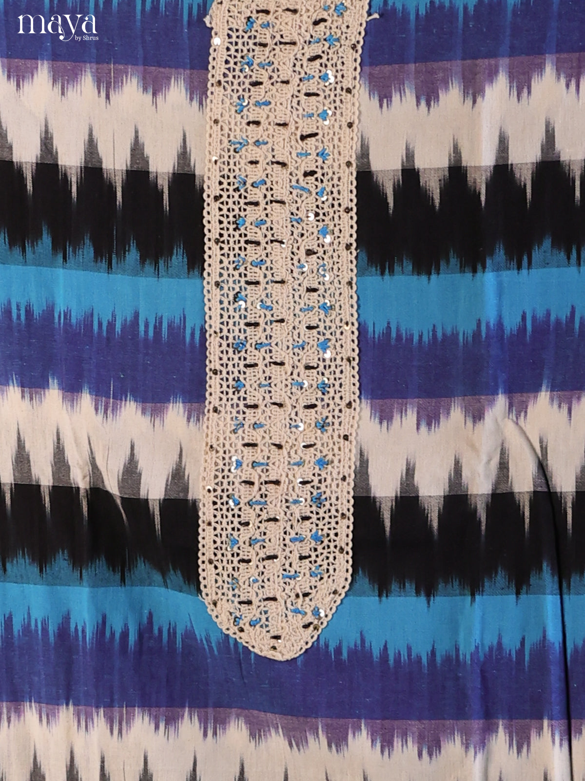 Blue & Black - Cotton salwar