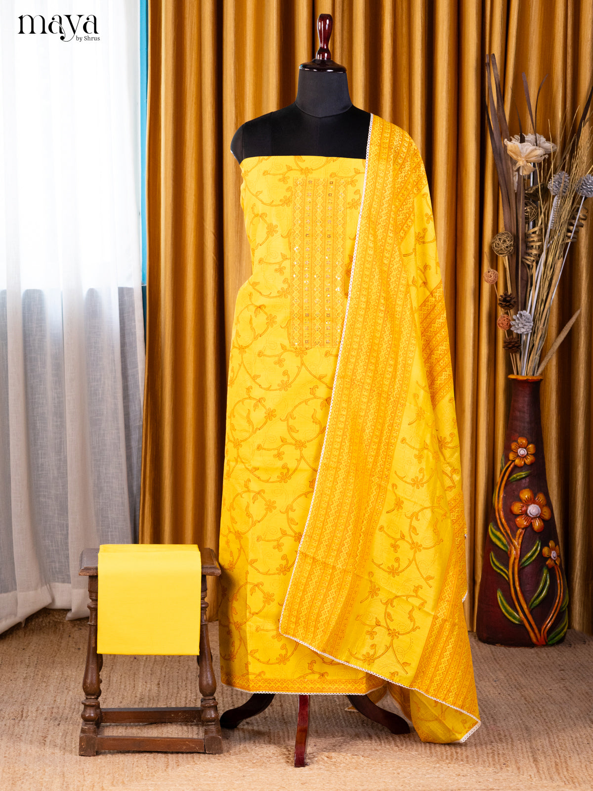 Yellow- Cotton salwar