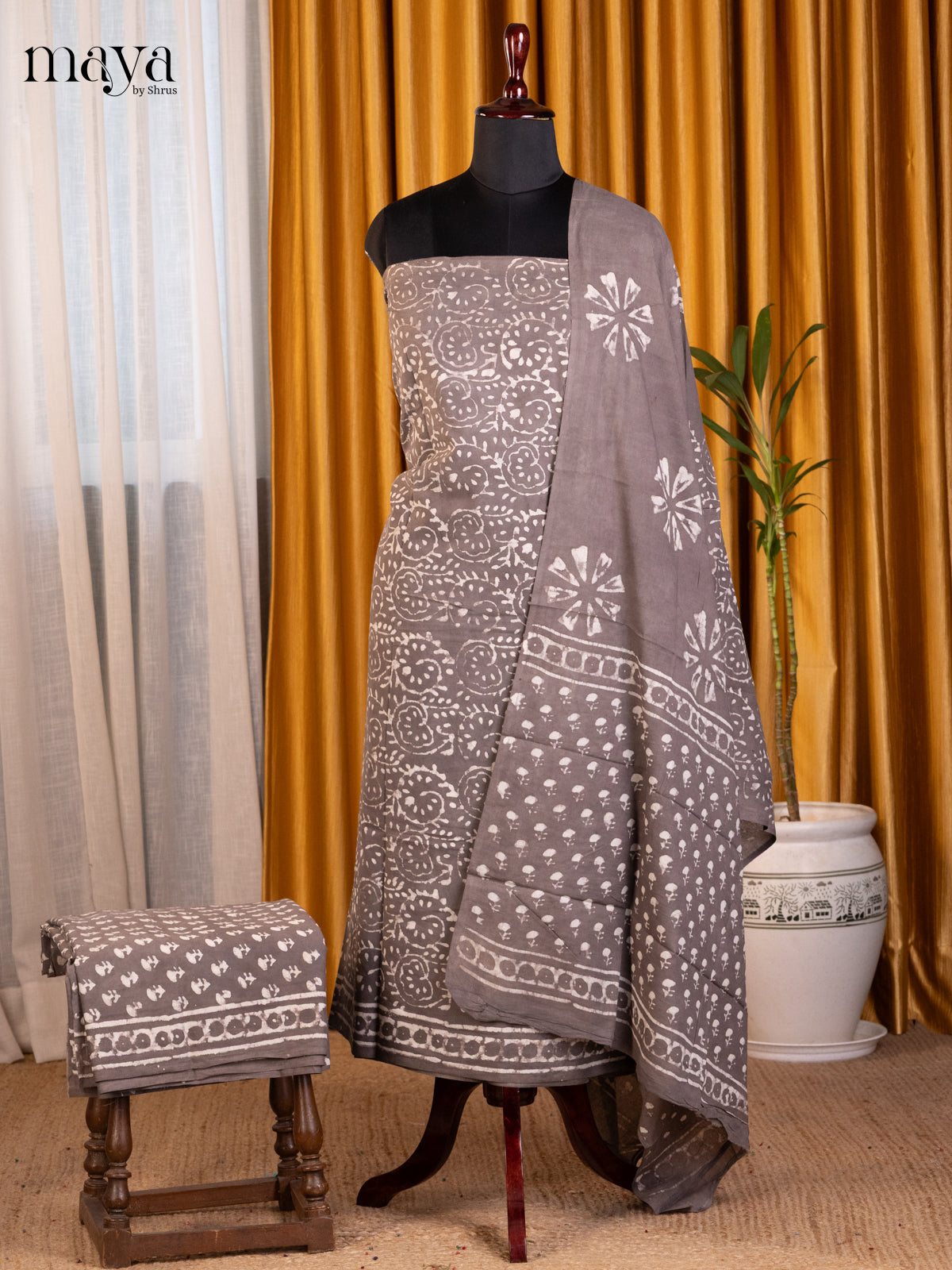 Grey- Cotton salwar