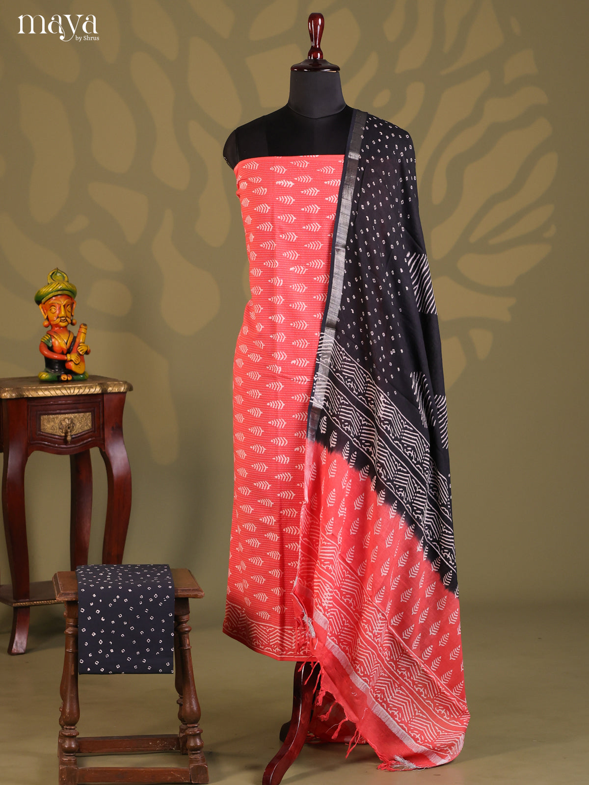 Red & Black - Cotton salwar