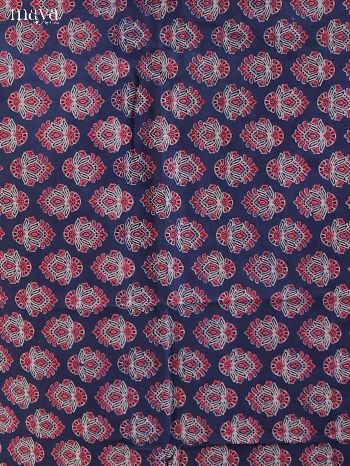 Blue & Maroon- Ajrakh Salwar Unstitch