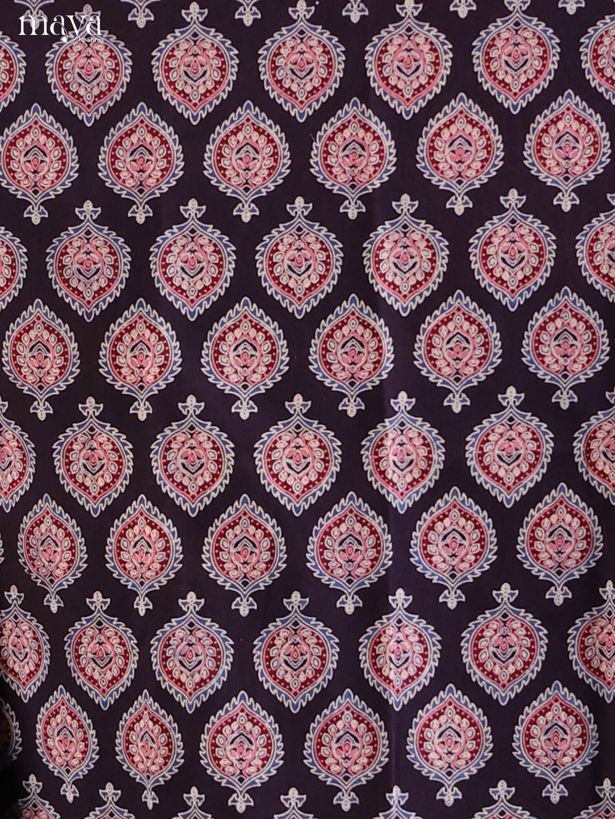 Black with Red - Ajrakh Salwar Unstitch
