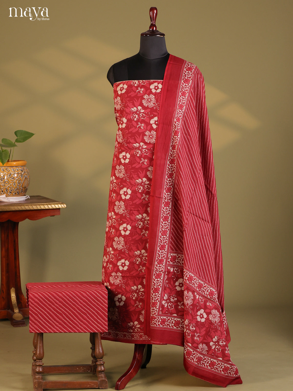 Red - Cotton salwar
