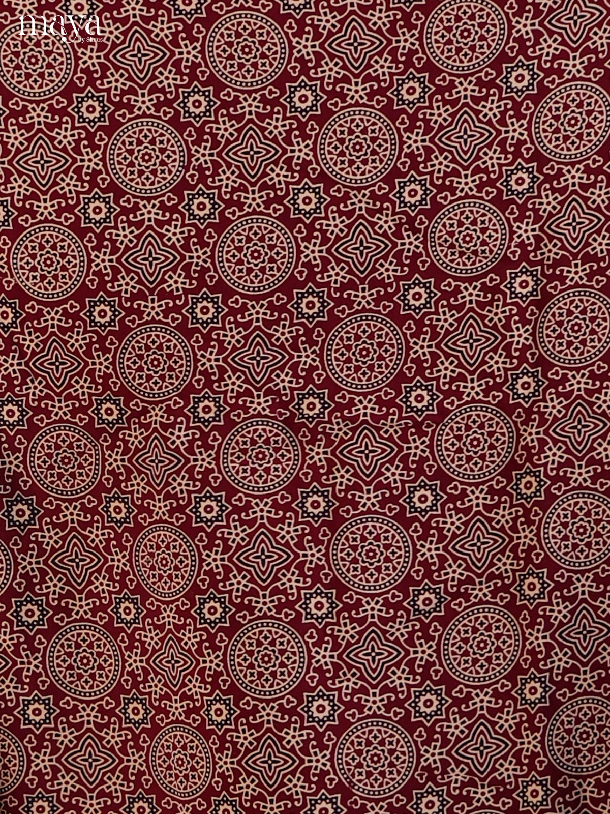 Maroon - Ajrakh Salwar Unstitch