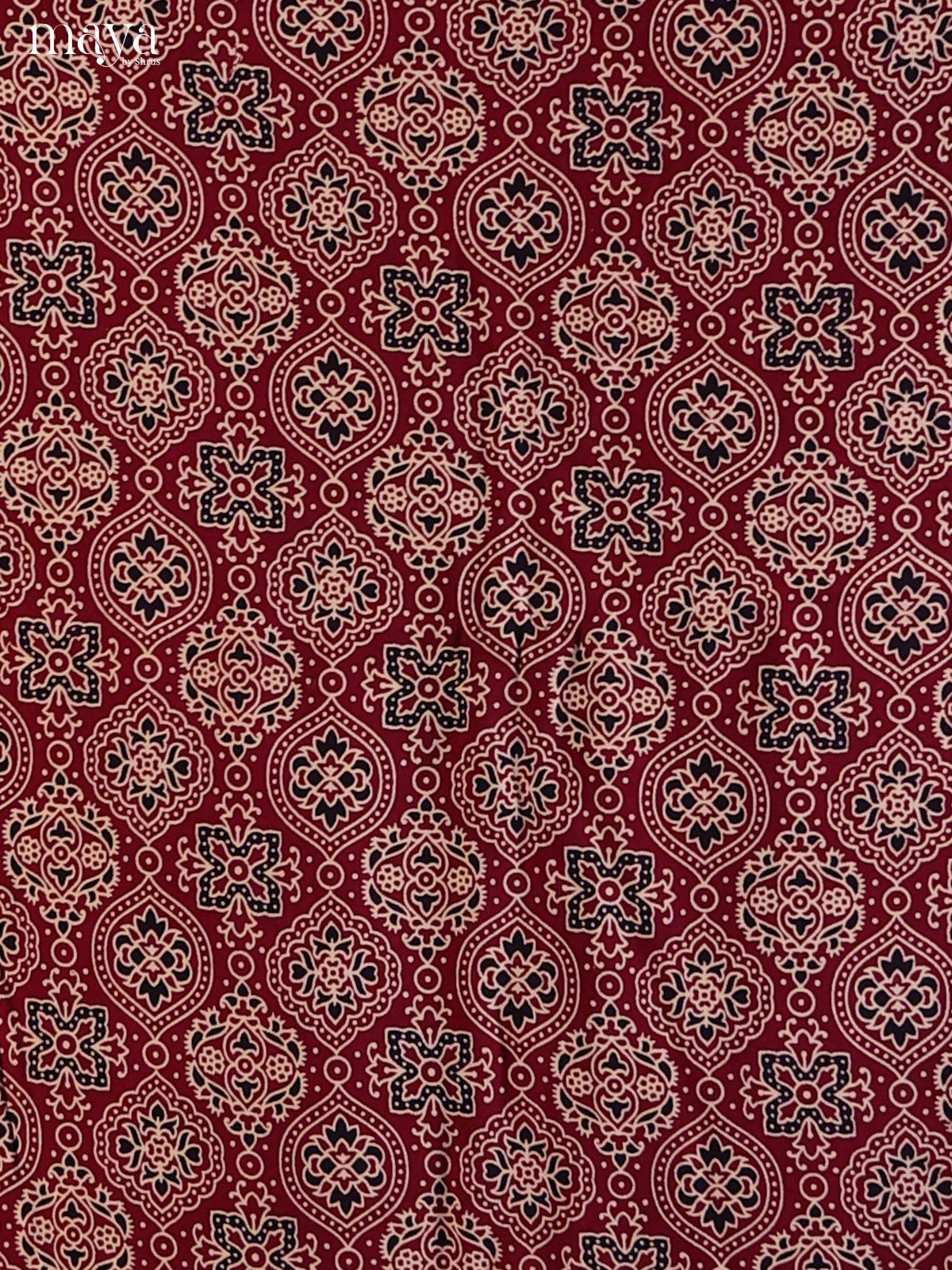 Maroon - Ajrakh Salwar Unstitch