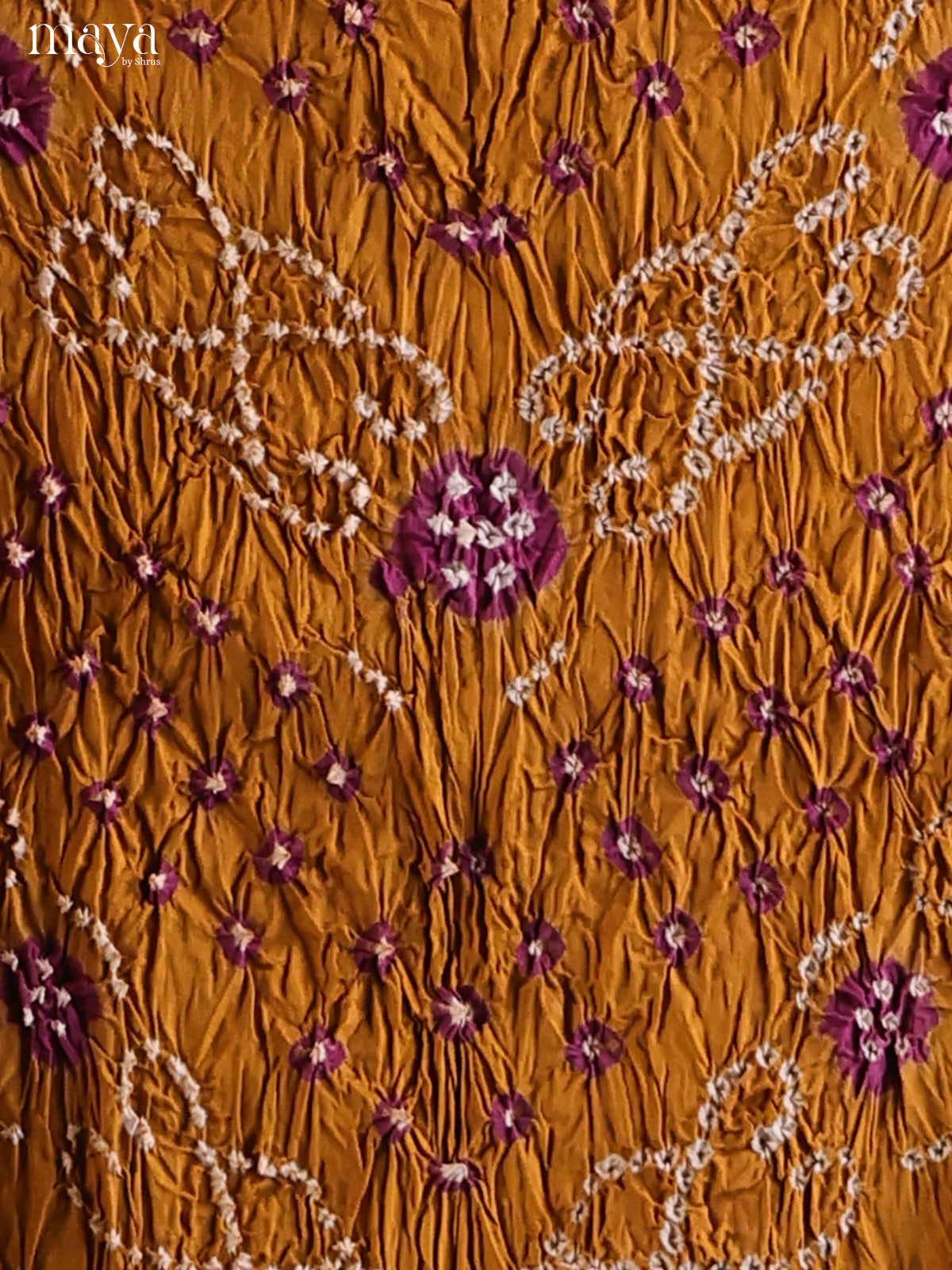 Mustard & Purple- Bandhini salwar Unstitch