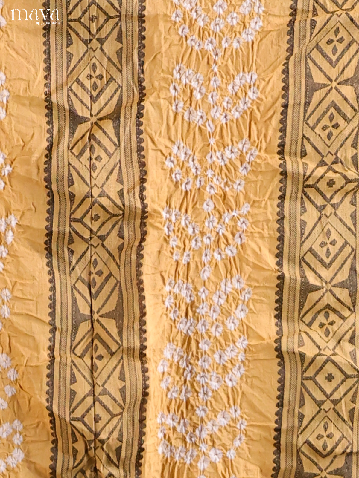 Beige - Bandhini salwar Unstitch