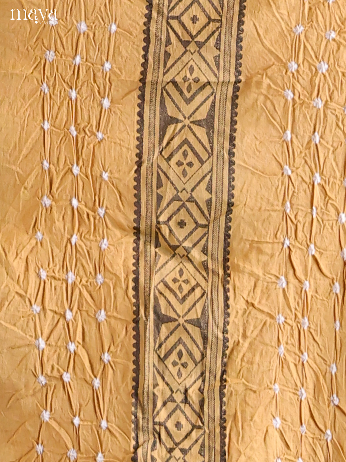 Beige - Bandhini salwar Unstitch