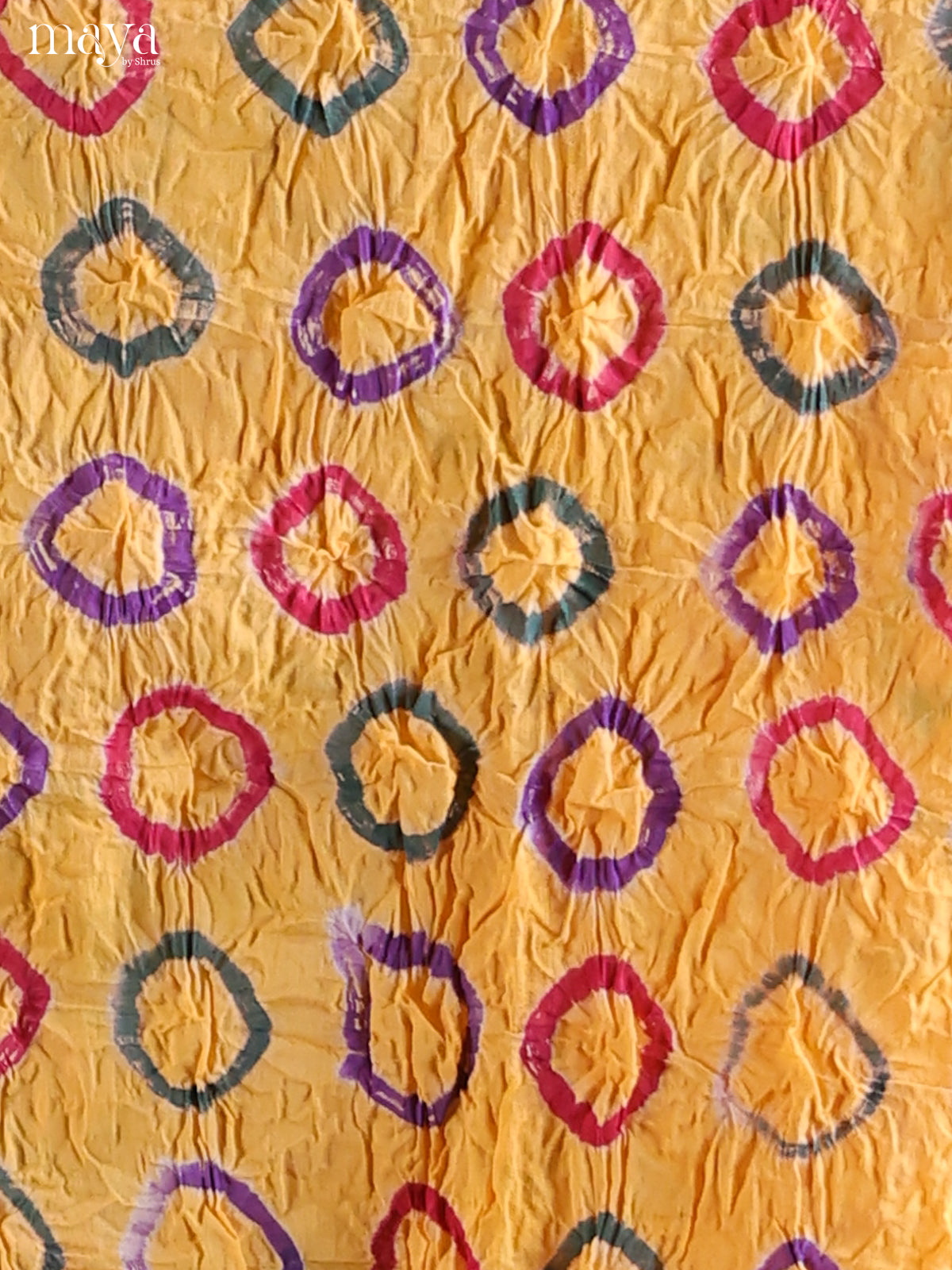 Yellow & Pink - Bandhini salwar Unstitch