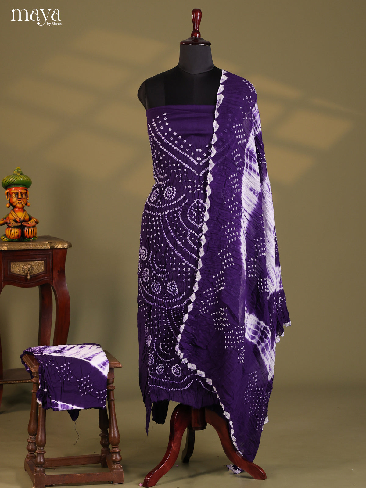 Violet - Bandhini salwar Unstitch