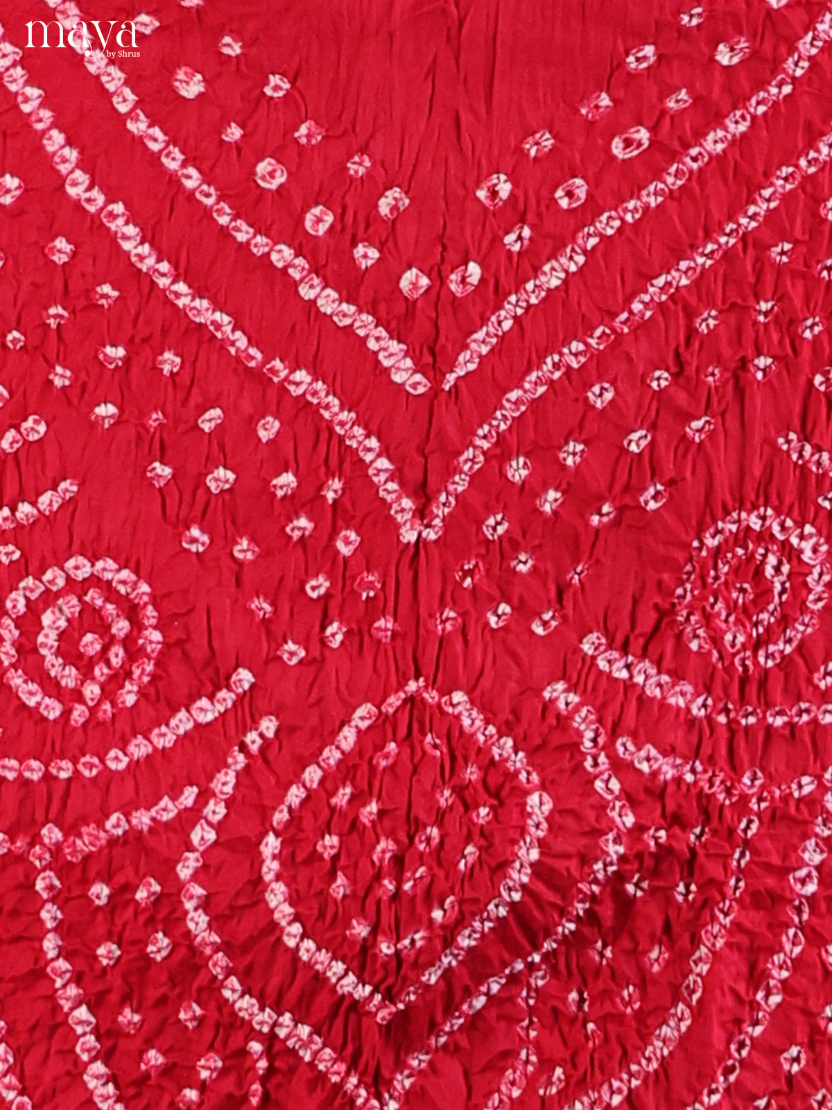 Red- Bandhini salwar Unstitch