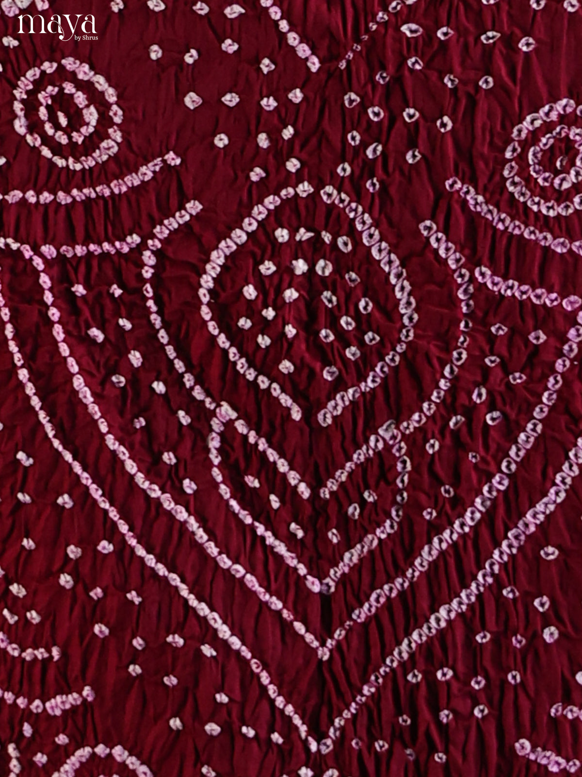Maroon- Bandhini salwar Unstitch