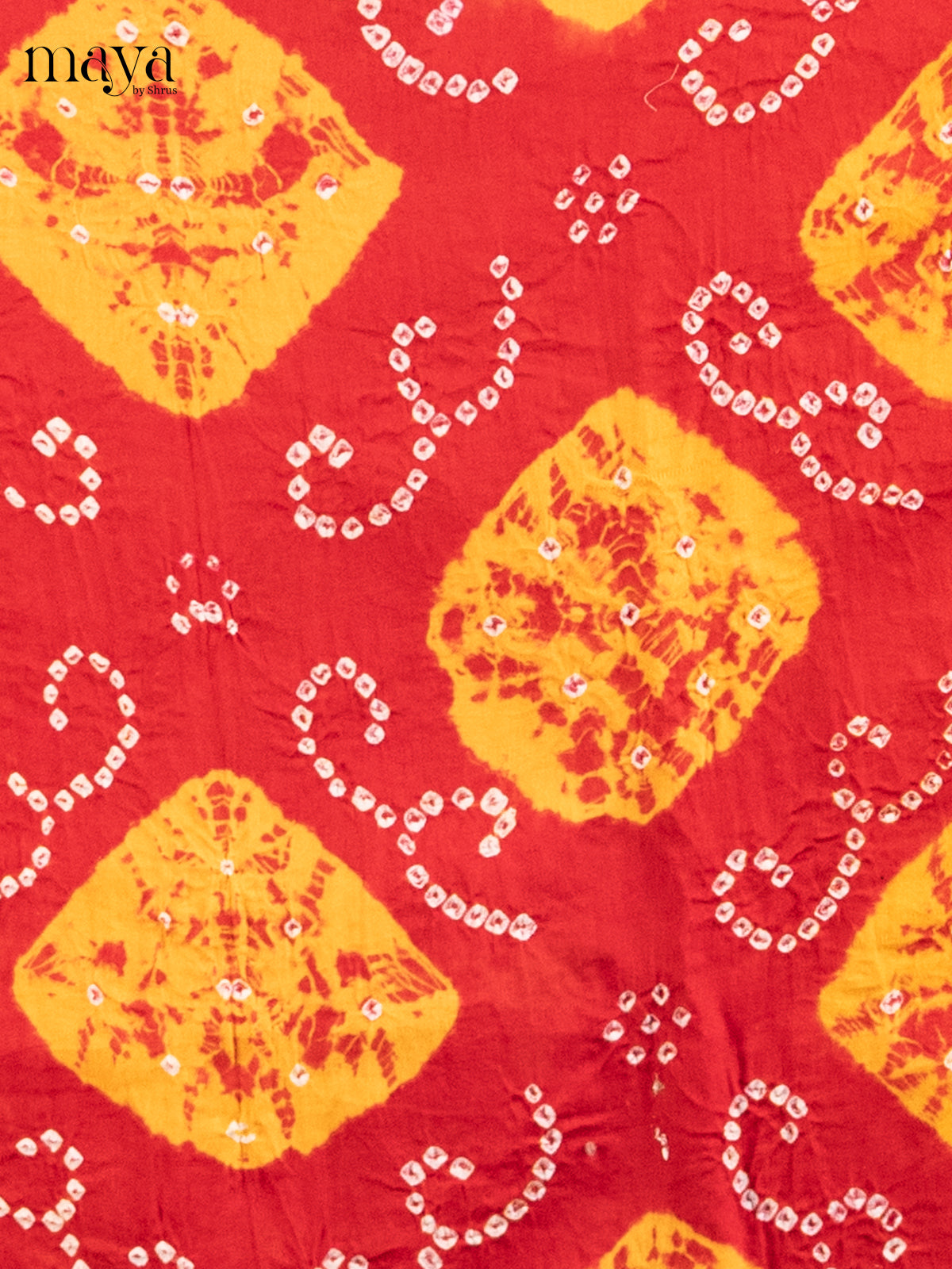 Red & Green - Bandhini salwar Unstitch