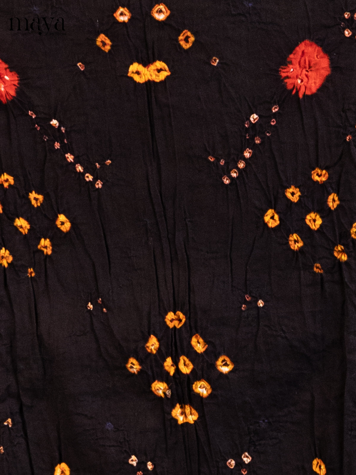 Black & Orange- Bandhini salwar Unstitch