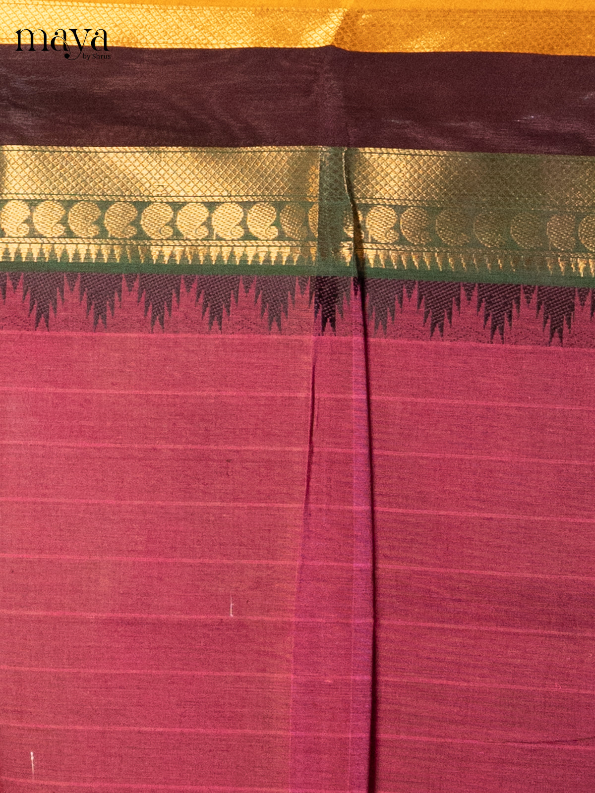 Pink with Yellow - chettinad top & dupatta combo