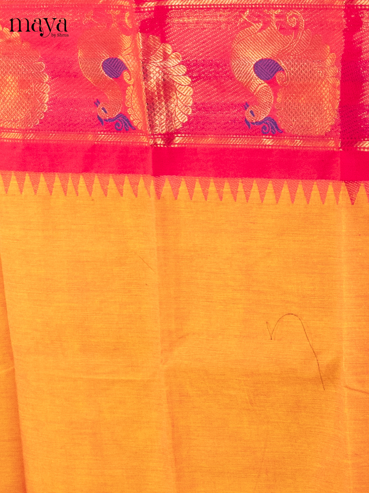 Mustard & Pink - chettinad top & dupatta combo