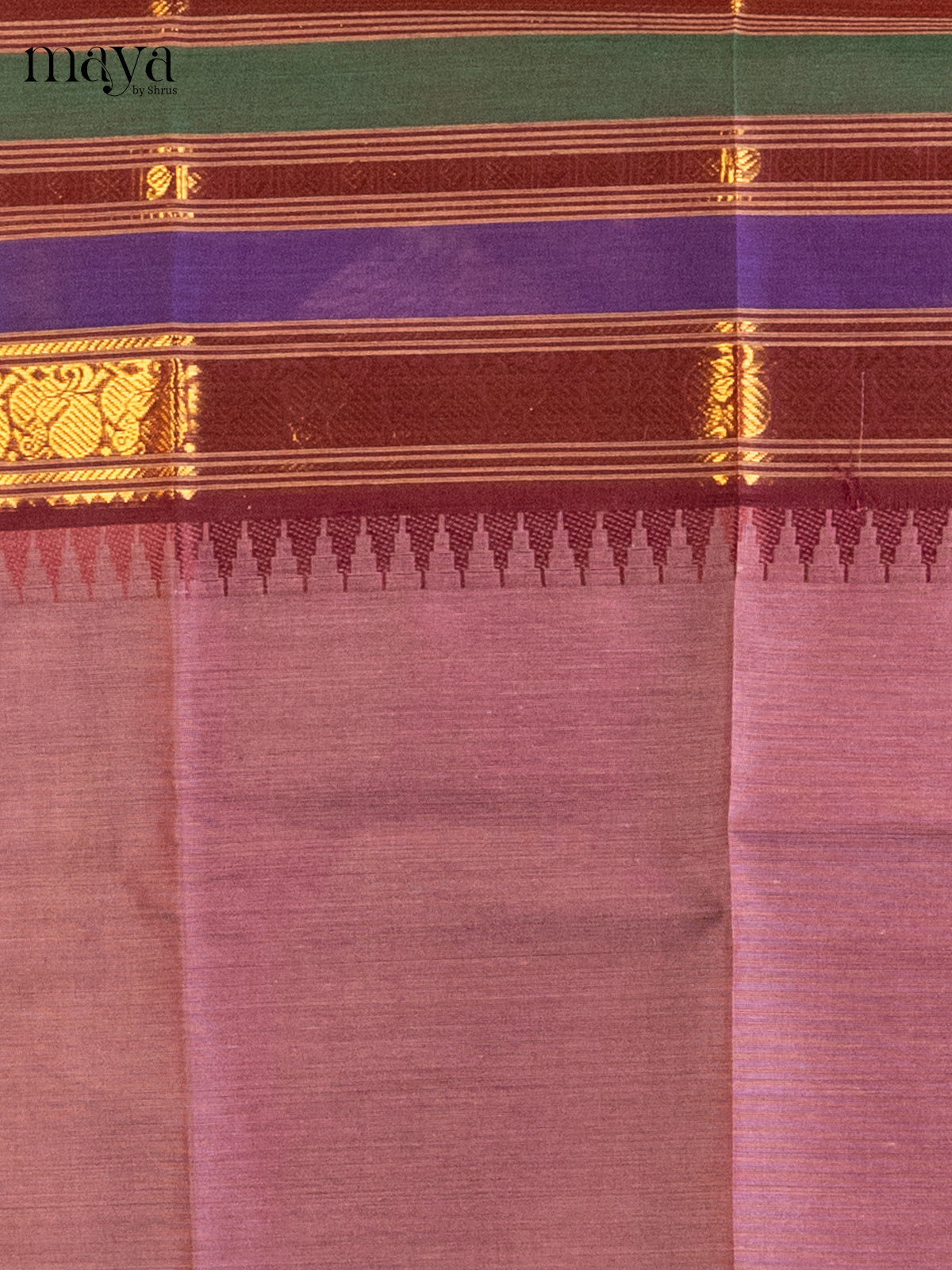 Onion Pink & Maroon - chettinad top & dupatta combo