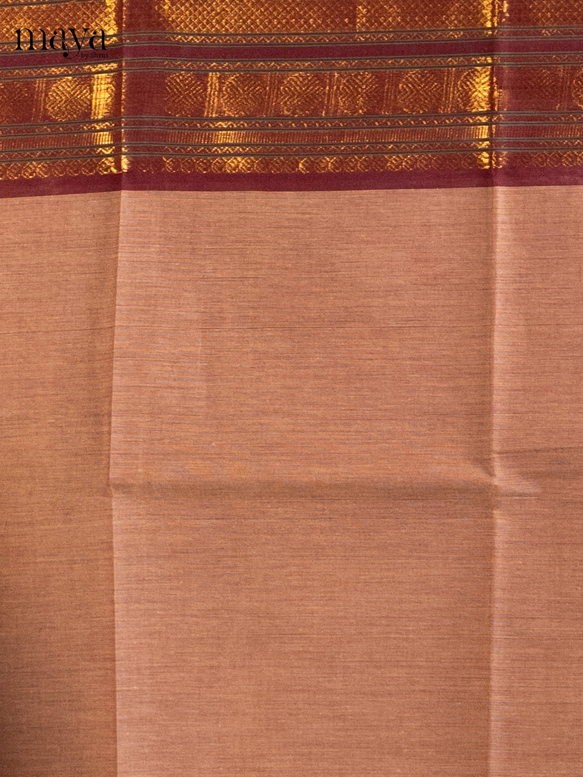 Lite Brown & Brown - chettinad top & dupatta combo